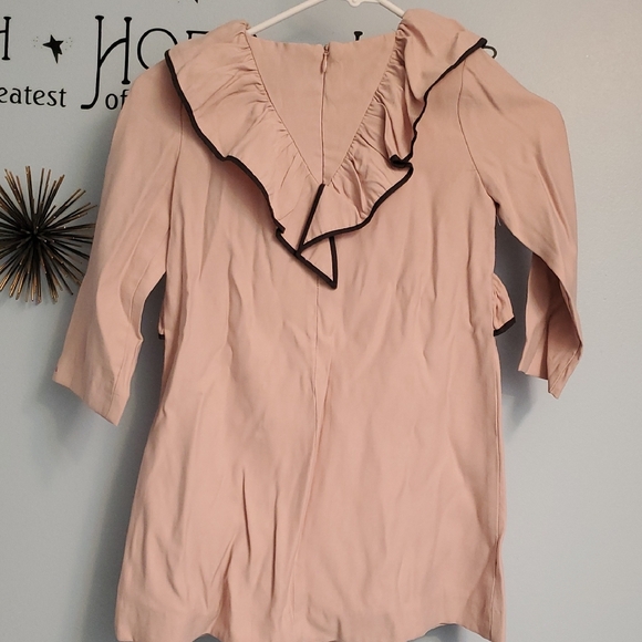 Zara Pink Ruffle Trim Kids Casual Dress - Picture 3 of 3